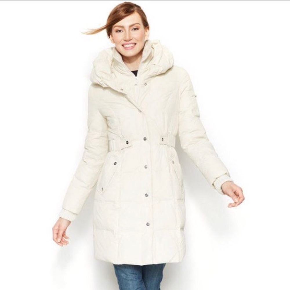 DKNY Down Quilted Jacket - Cream